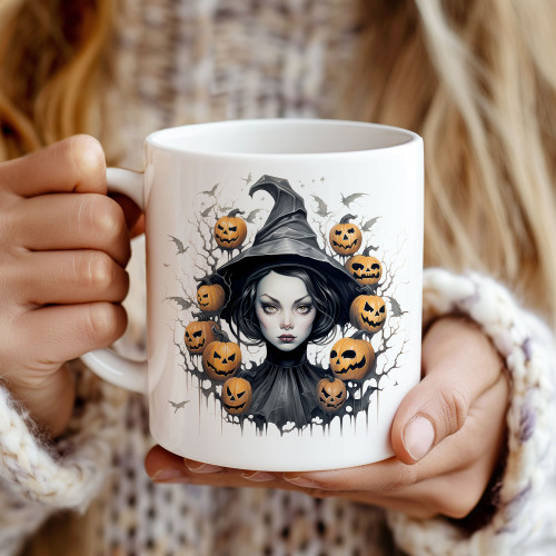Pumpkin Witch Halloween Mug | 11oz Ceramic